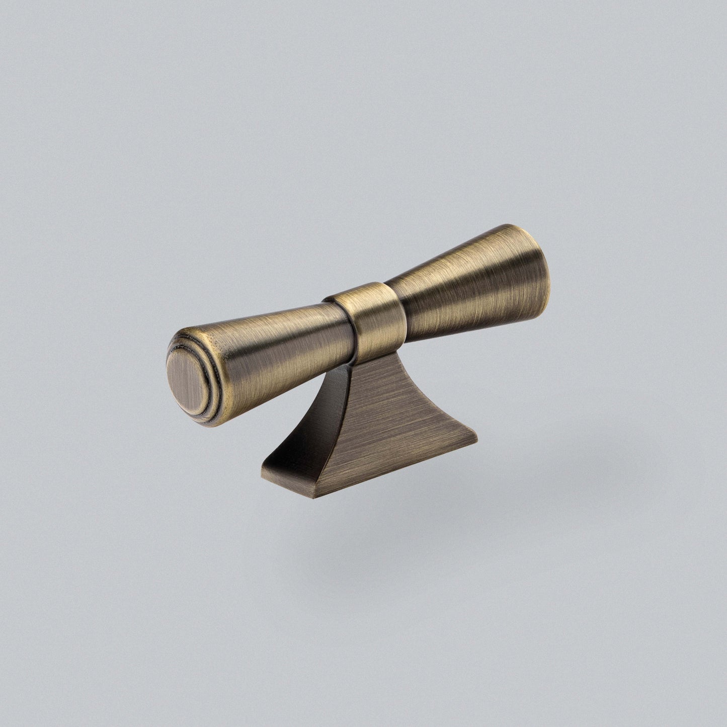 Pembrey T Bar Knob Dark Brushed Brass 82mm