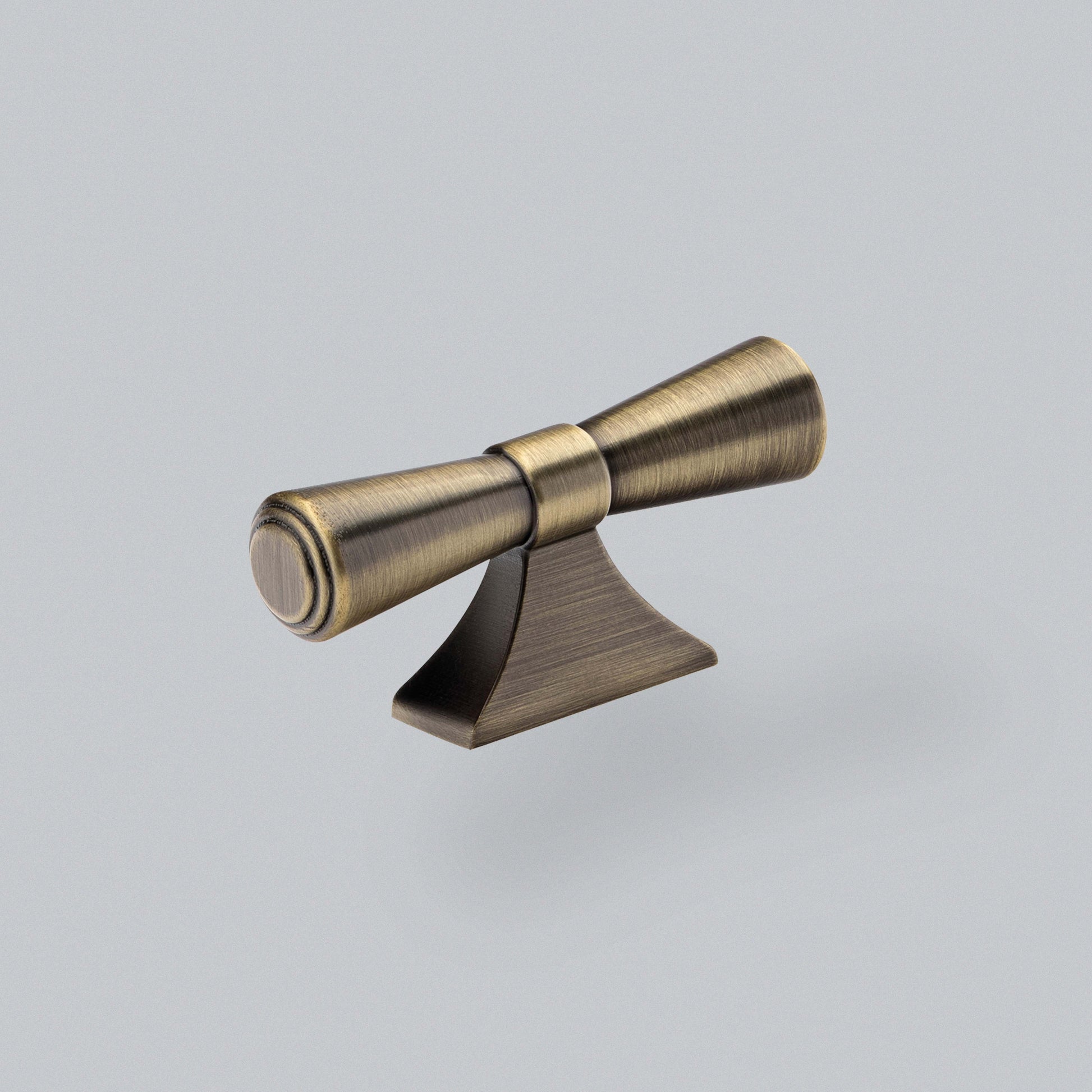 Pembrey T Bar Knob Dark Brushed Brass 82mm